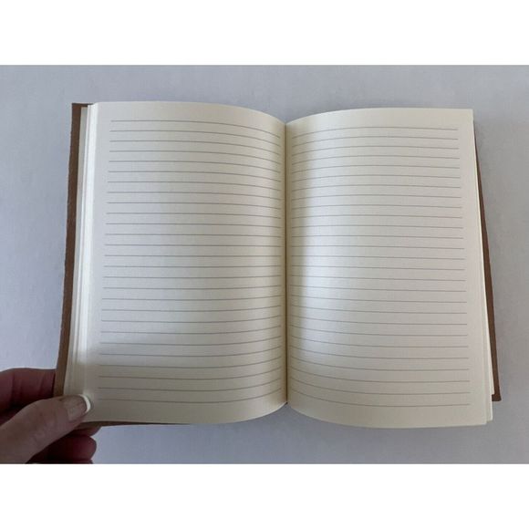 New Genuine Leather Made in Italy World Map Beautiful Lined Notebook - Brown - Picture 8 of 10